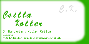 csilla koller business card